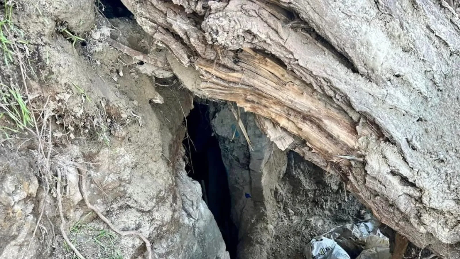 Russian woman, cave, children
