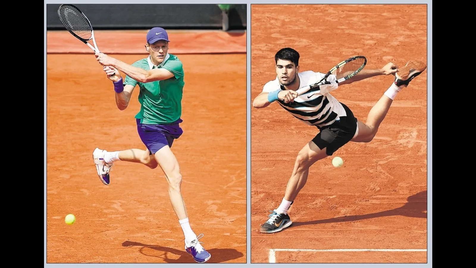 Tennis rivalry, Alcaraz, Sinner, clash, styles